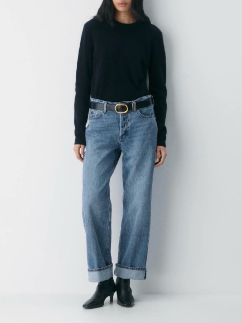 Denim Forum Low Rise Cuffed Jean